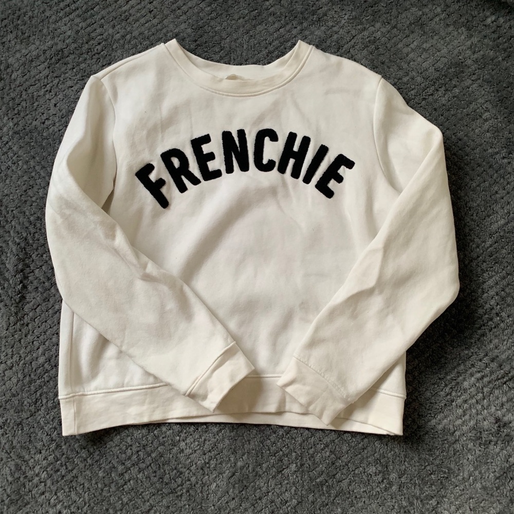 White Frenchie sweatshirt